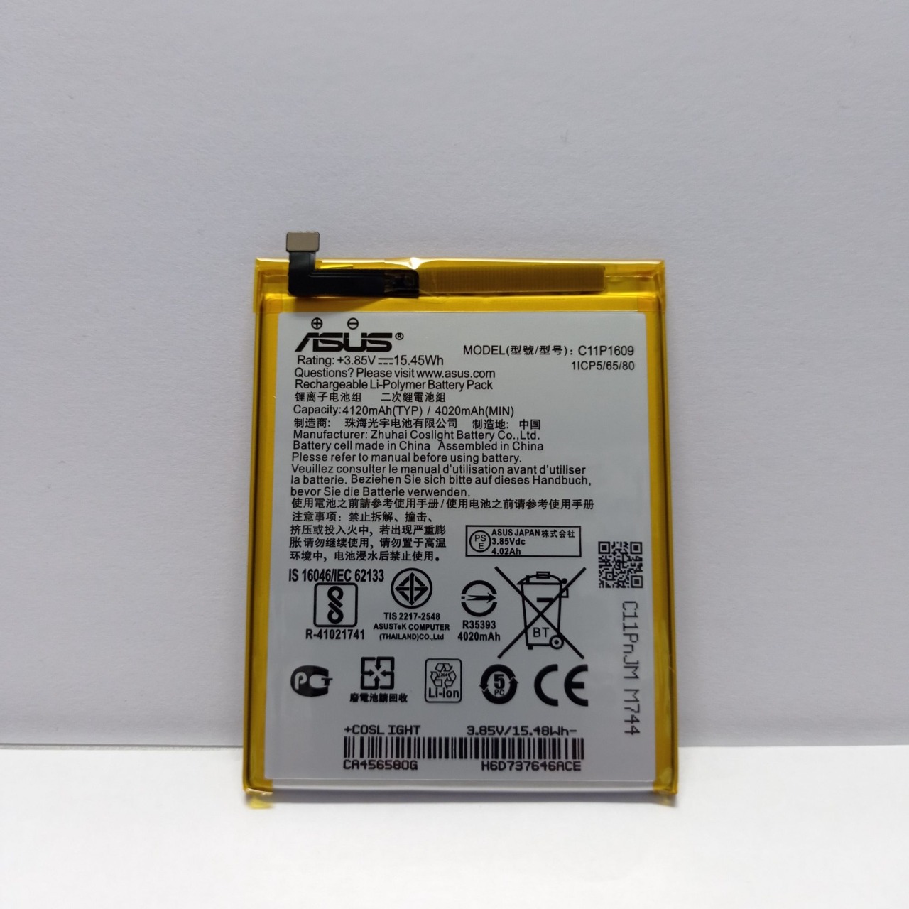 BATTERY ZENFONE 4 MAX/3 MAX (5.5) C11P1609 ORIGINAL BT BATERAI ASUS ZENFONE